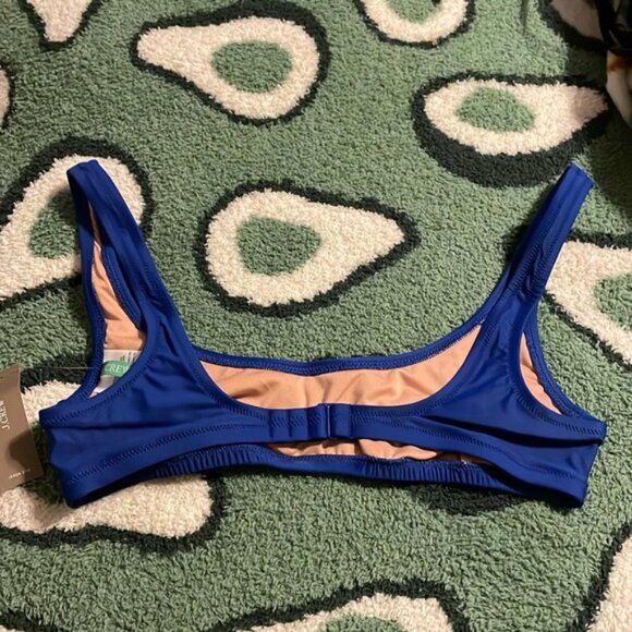 NWT J.Crew Heritage Scoopneck Bikini Top Harbor View M Beach Vacation Resort - Picture 3 of 5